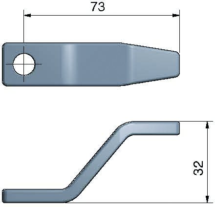 Roca rigel 2,5" lang, høj