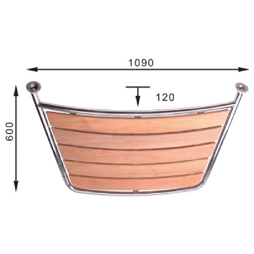 Badeplatform 1090 x 600    Rør Ø:32 mm