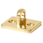 Relingwandhalter Messing mit Öse, Höhe 22mm