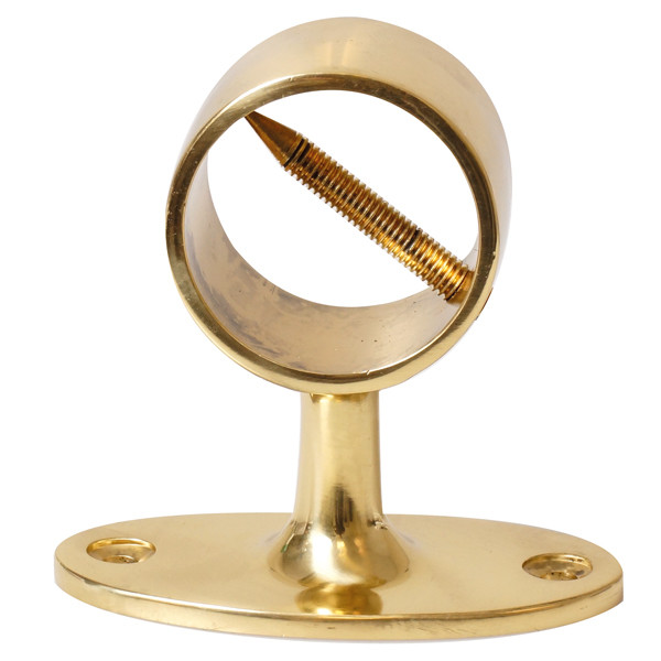 Gelænder holder messing til tov Ø38mm, højde 78mm