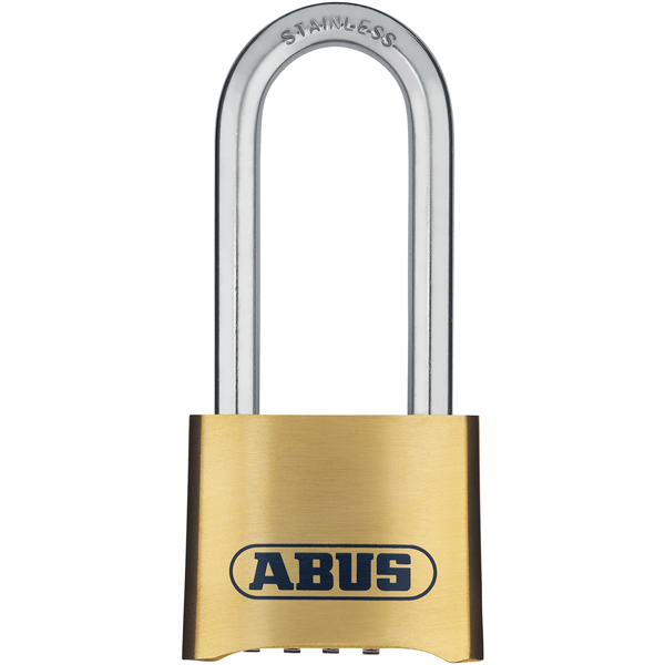 Abus kode hængelås messing med høj RF bøjle 50mm