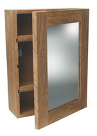Roca toilet cabinet with mirror teak 33x46x11cm