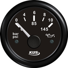 Kus Öldruck schwarz 0-10bar, 10-184 &amp; 240-33ohm, 12/24v