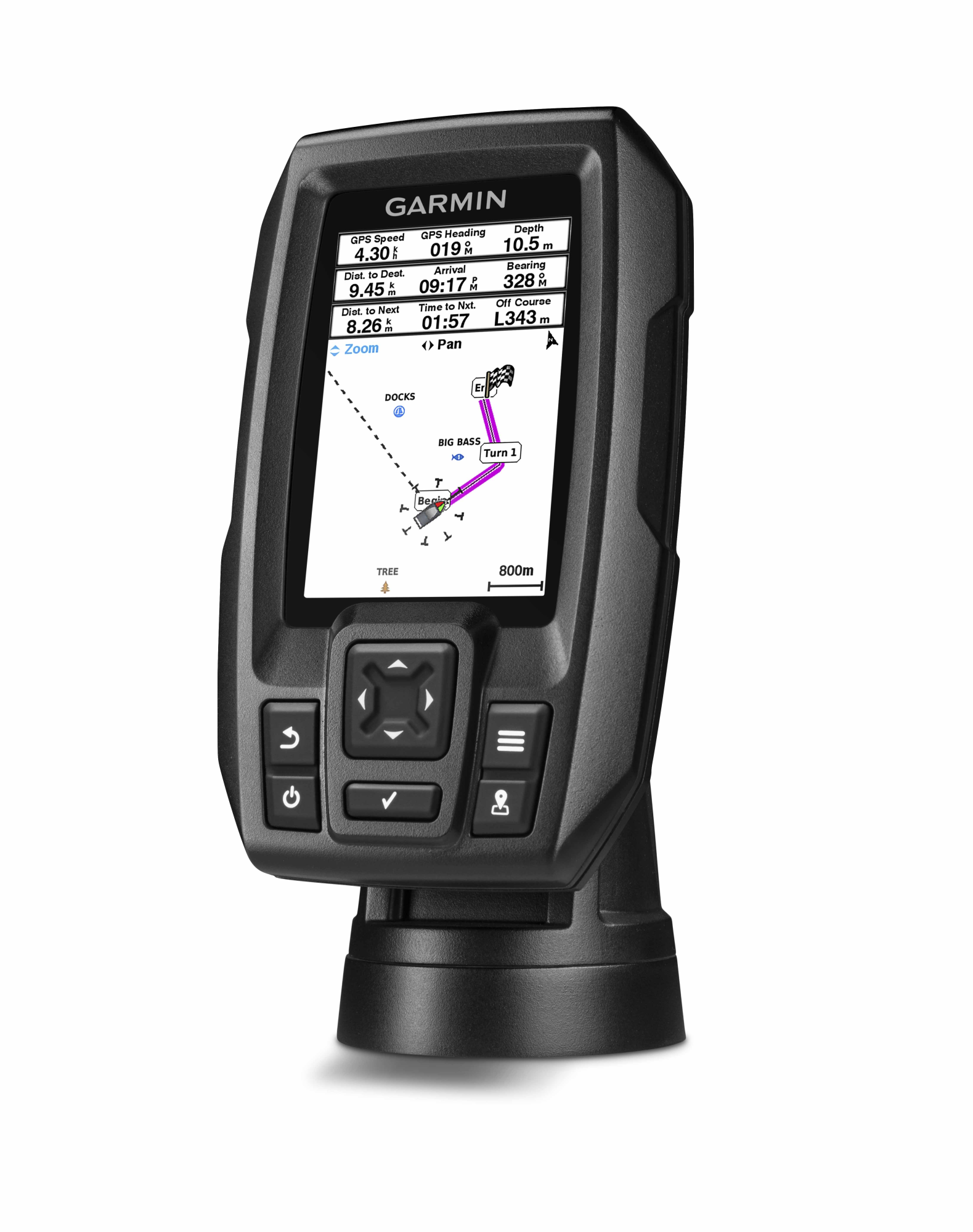 Garmin STRIKER™ 4, med dobbeltstråle transducer