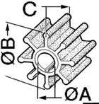 Kühlwasser-Impeller für Honda 8/10 PS Außenborder