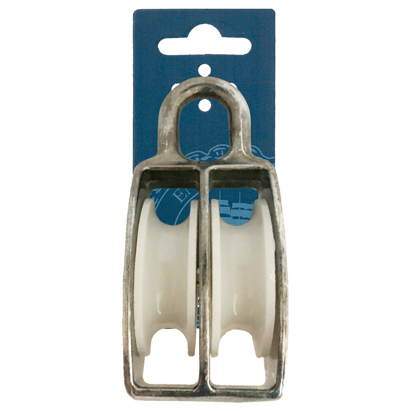 15 mm Block glass w/eye 2-piece f/5 mm rope Breaking 300 kg 1 pc.