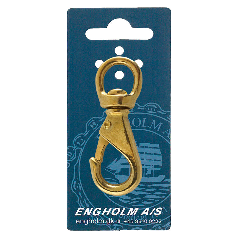 Karabinhage messing m/svirvel Nr. 1 85 mm 2 stk.