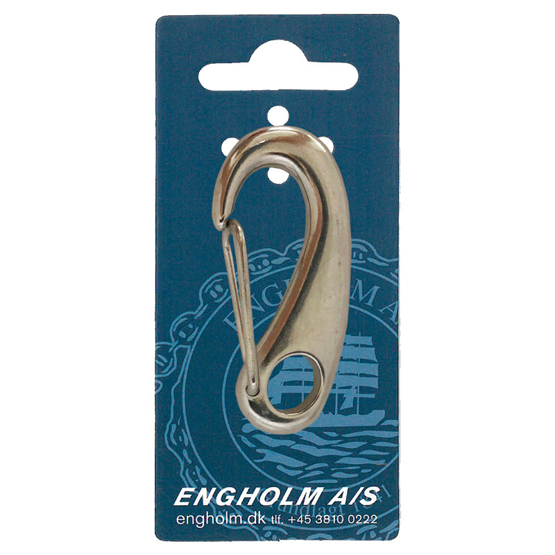 J Spring hook rf 100 mm w/closed eye Breaking strength 1800 kg