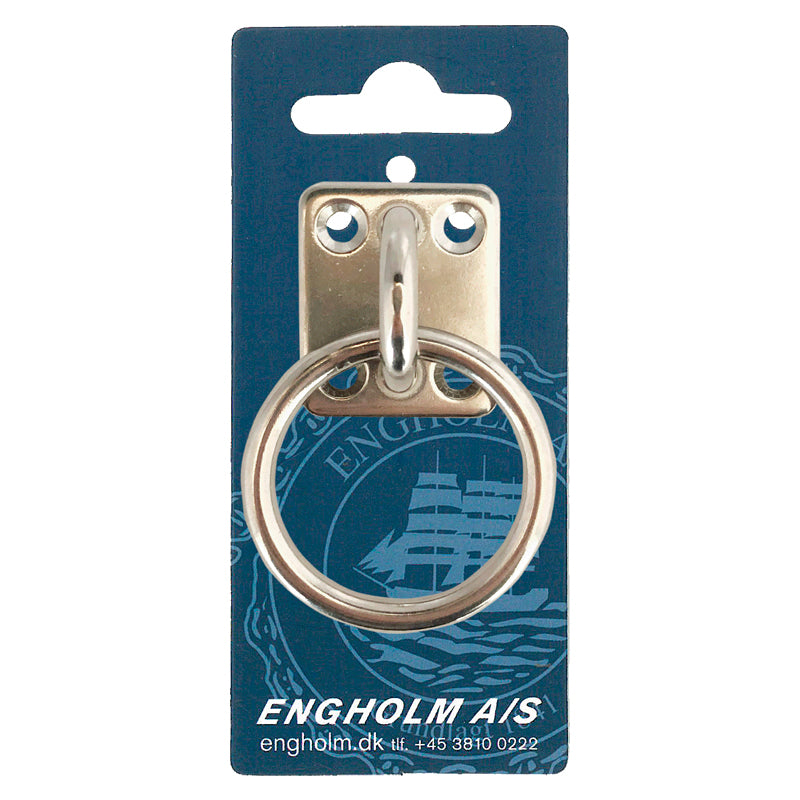 Øjeplade med ring S-320 AISI 316 Ø6 mm 35 x 40 mm