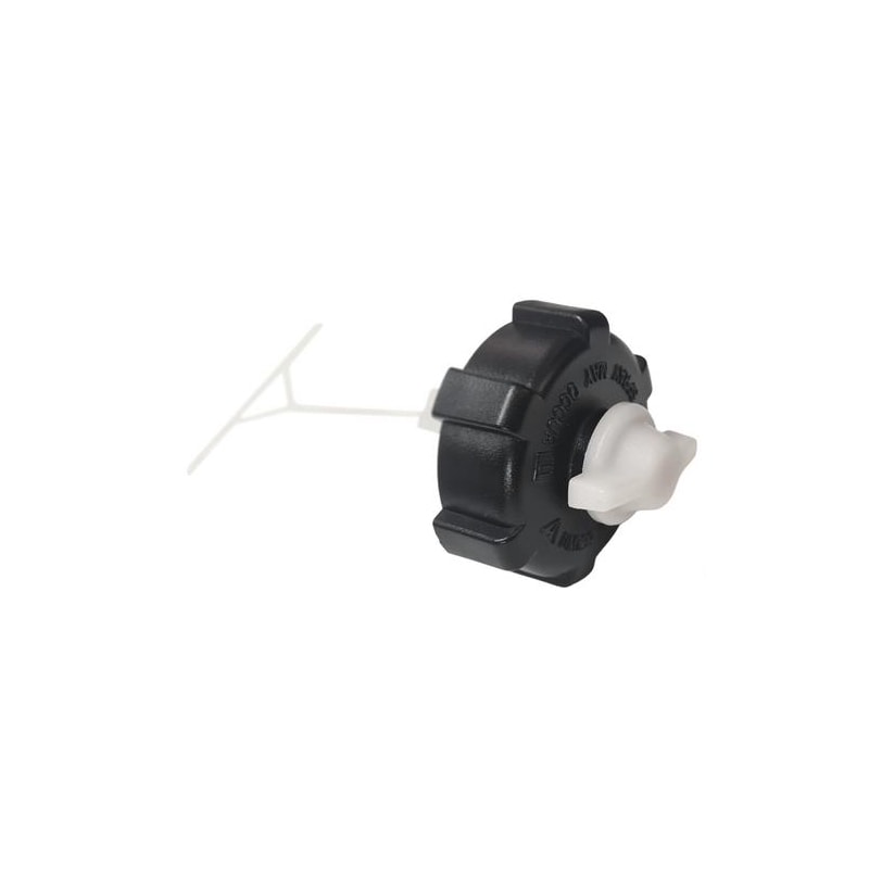 Mercury Marine brændstoftankdæksel 36-8M0126977 med hvid udluftningskontrol og sikringsrem