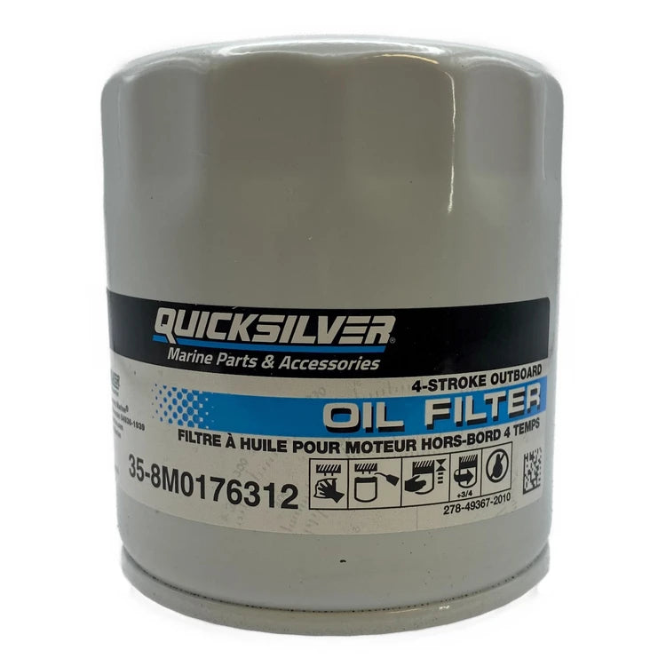 Quicksilver oliefilter 35-8M0176312 til Mercury V6- og V8-påhængsmotorer