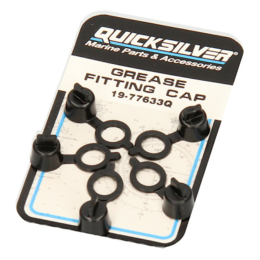 Quicksilver 19-77633Q smørenippelhætter med fastholdelsesring, 5 stk.