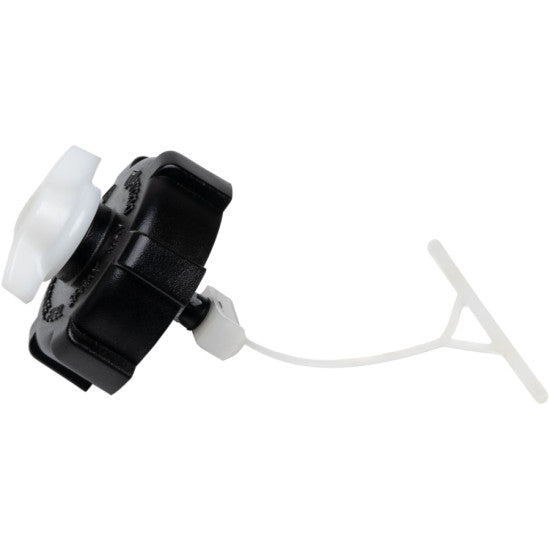 Mercury Marine brændstoftankdæksel 36-8M0126977 med hvid udluftningskontrol og sikringsrem