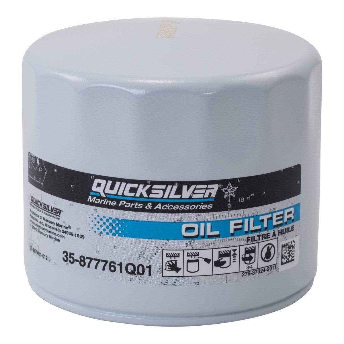 Quicksilver motoroliefilter 35-877761Q01 til Mercury og Mariner FourStroke
