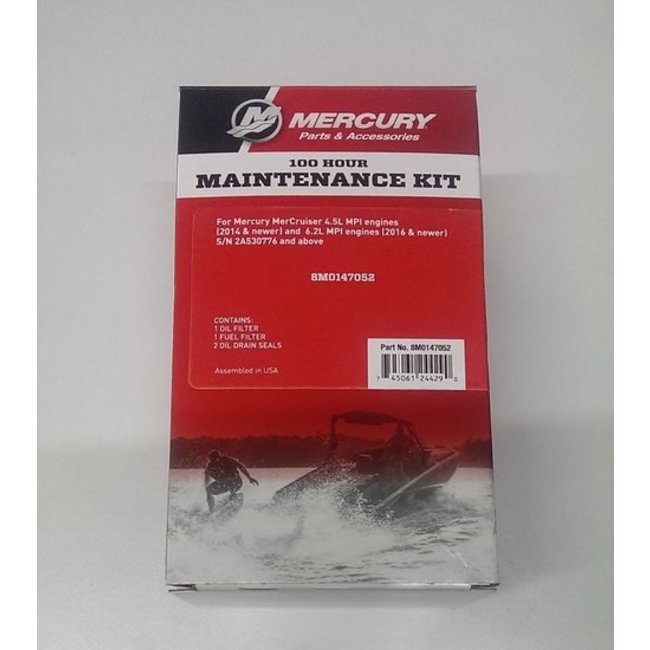 Mercury Marine 100-timers servicesæt 8M0147052 til MerCruiser 4.5L V6 og 6.2L V8