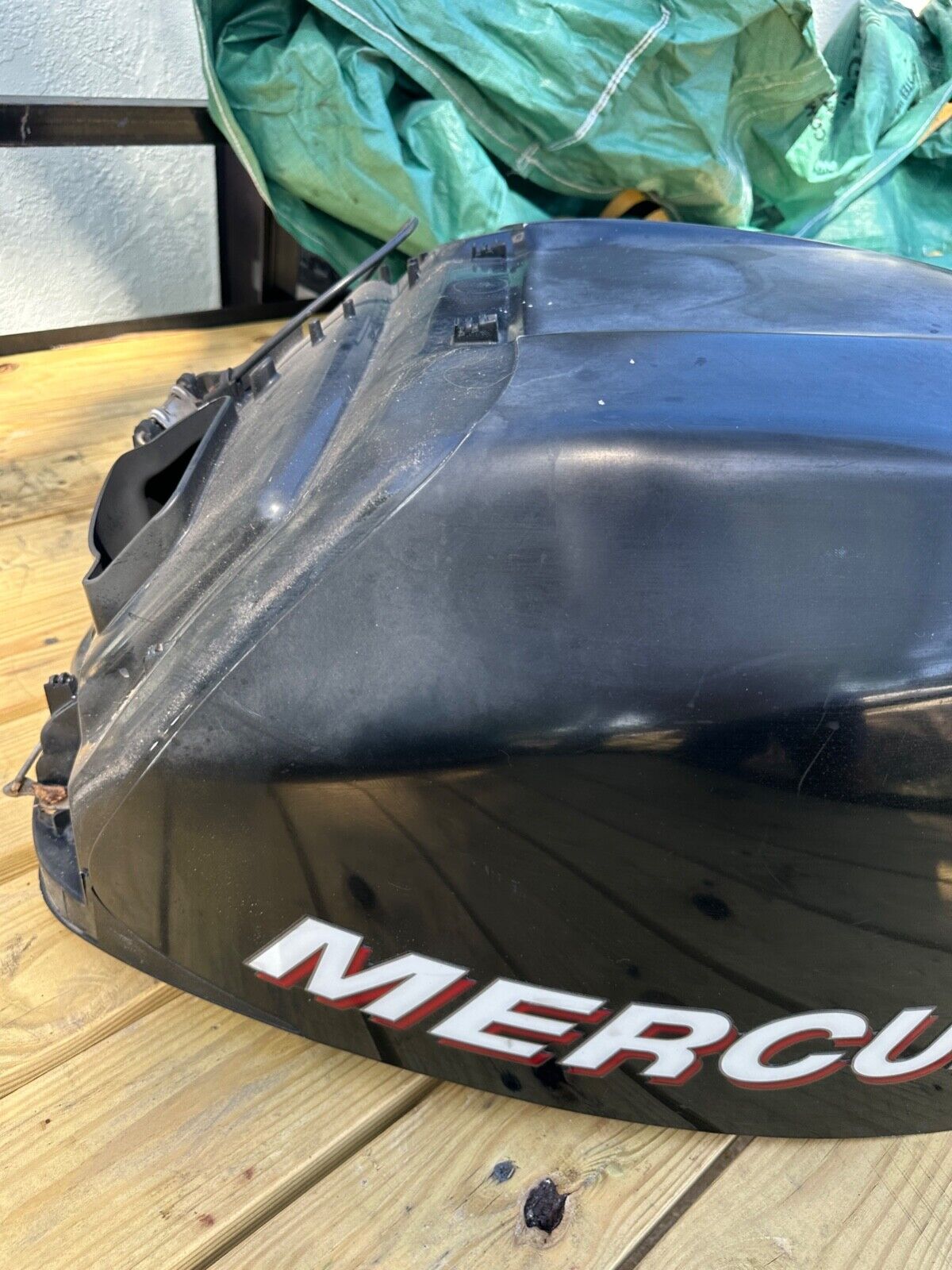 Sort Mercury Marine komplet topmotorkappe med mærkater til Verado L6