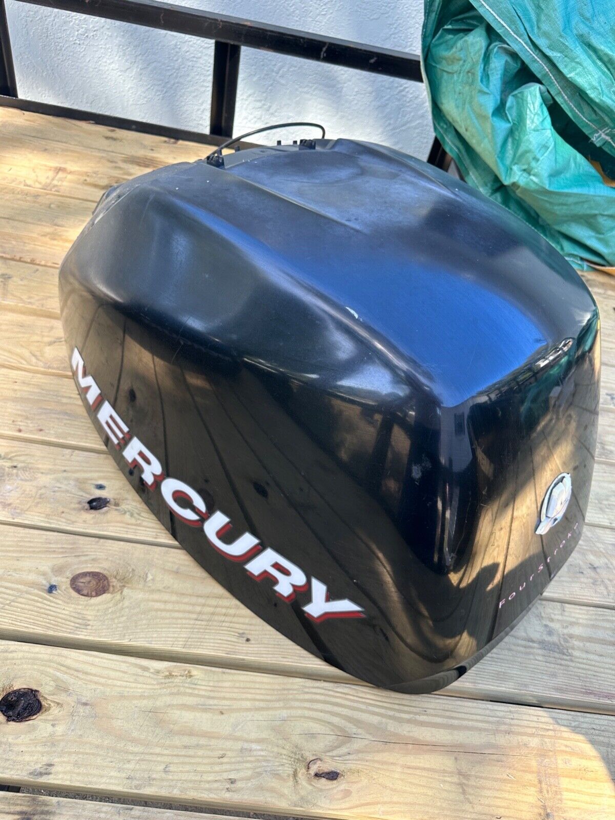 Sort Mercury Marine komplet topmotorkappe med mærkater til Verado L6