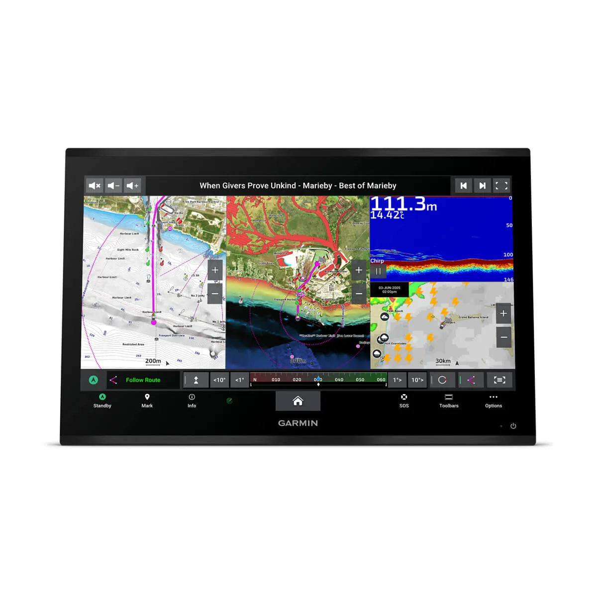 Garmin GPSMAP 9024 med globalt baggrundskort