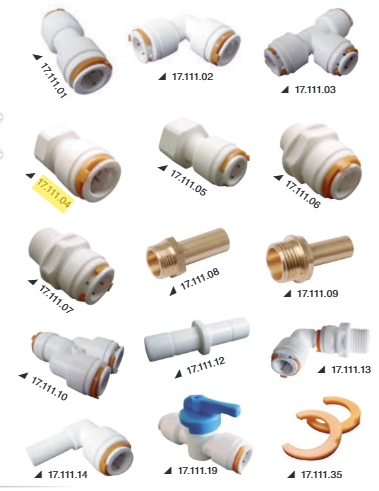 KP Ø12 mm quick fittings til vandinstallationer - flere varianter