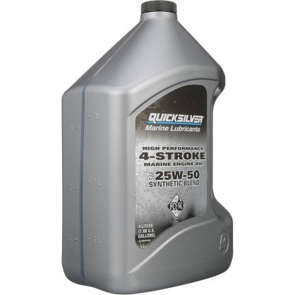Quicksilver 25W-50 syntetisk blandet marine motorolie 4 L
