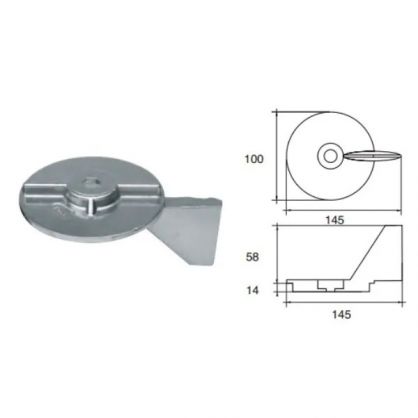 Mercury Marine trimfinne med offeranode – 17264T2