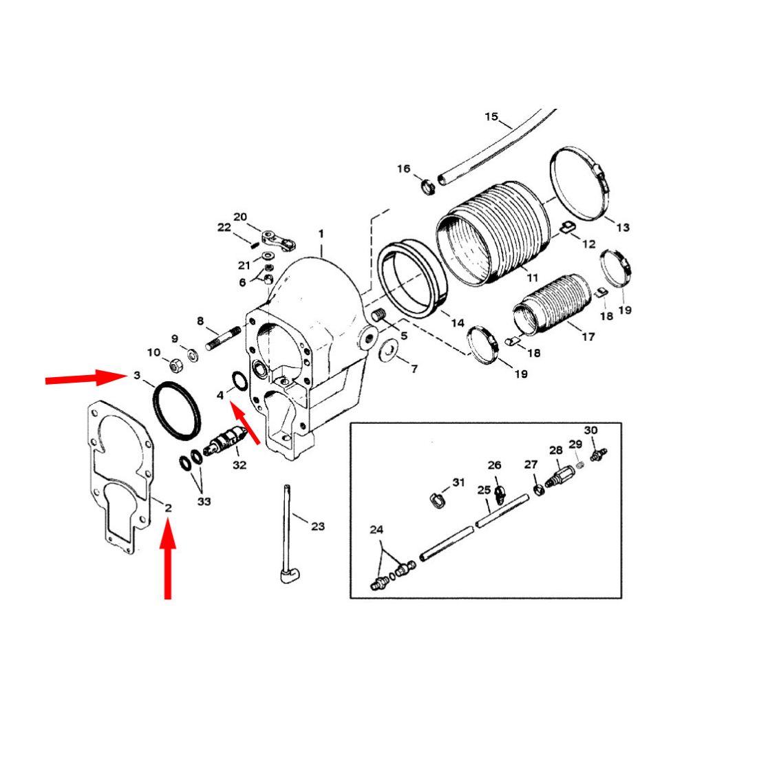 Quicksilver/Mercury GASKET SET-DRIVE - P/N: 27-94996Q2