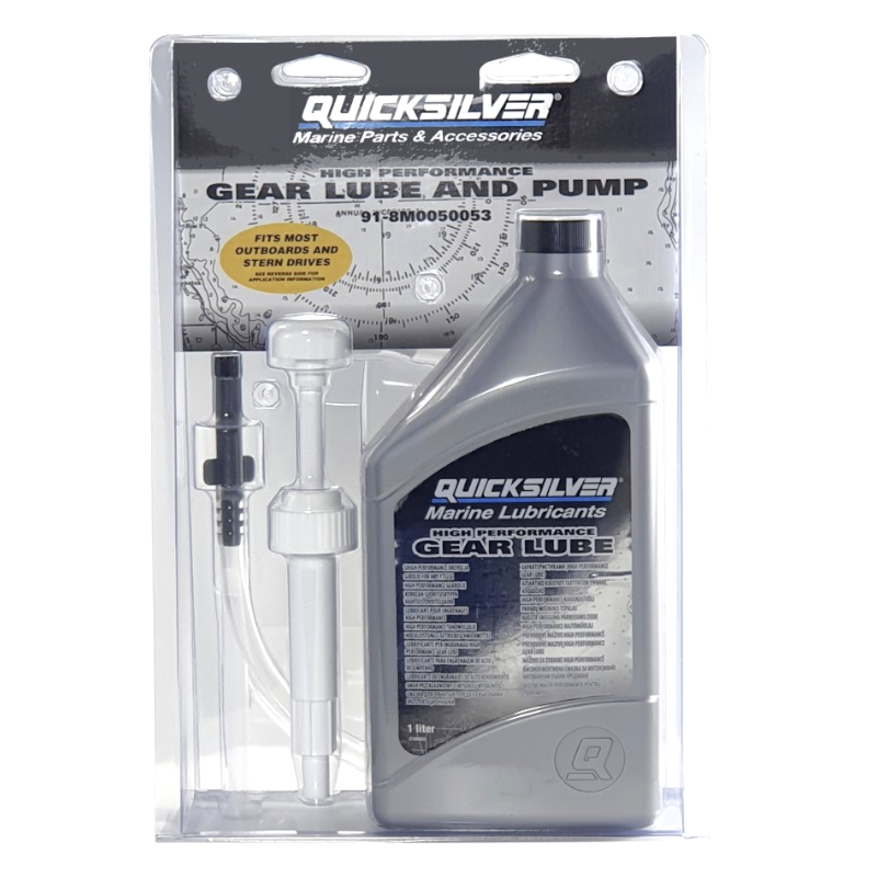Quicksilver High Performance Gear Lube SAE 90 1 liter med håndpumpe 8M0219576