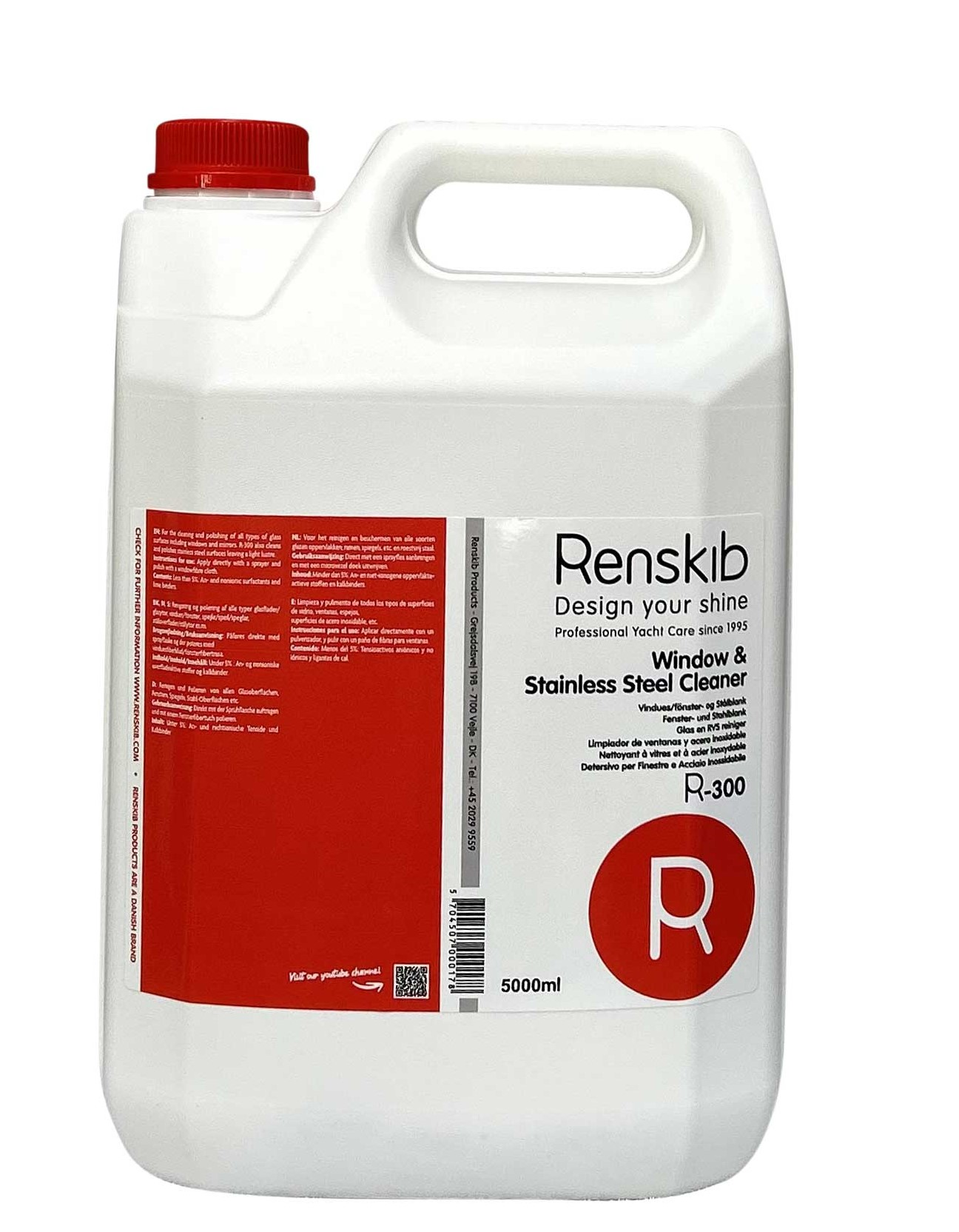 Renskib Window and Stainless Steel Cleaner R-301 (5 liter)