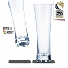 Silwy crystal beer glass 2nd pack + 2 magnetic coasters