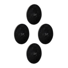 Silwy magnetisk bordskåner læderlook sort 4 pk