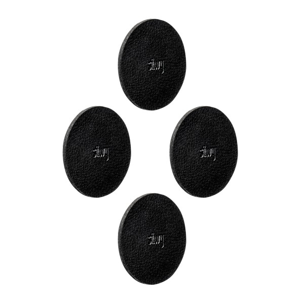 Silwy magnetisk bordskåner i læderlook 5 cm sort 4 pk