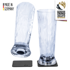 Silwy plastic beer glass + magnetic nano gel pads (Clear) 2 pk