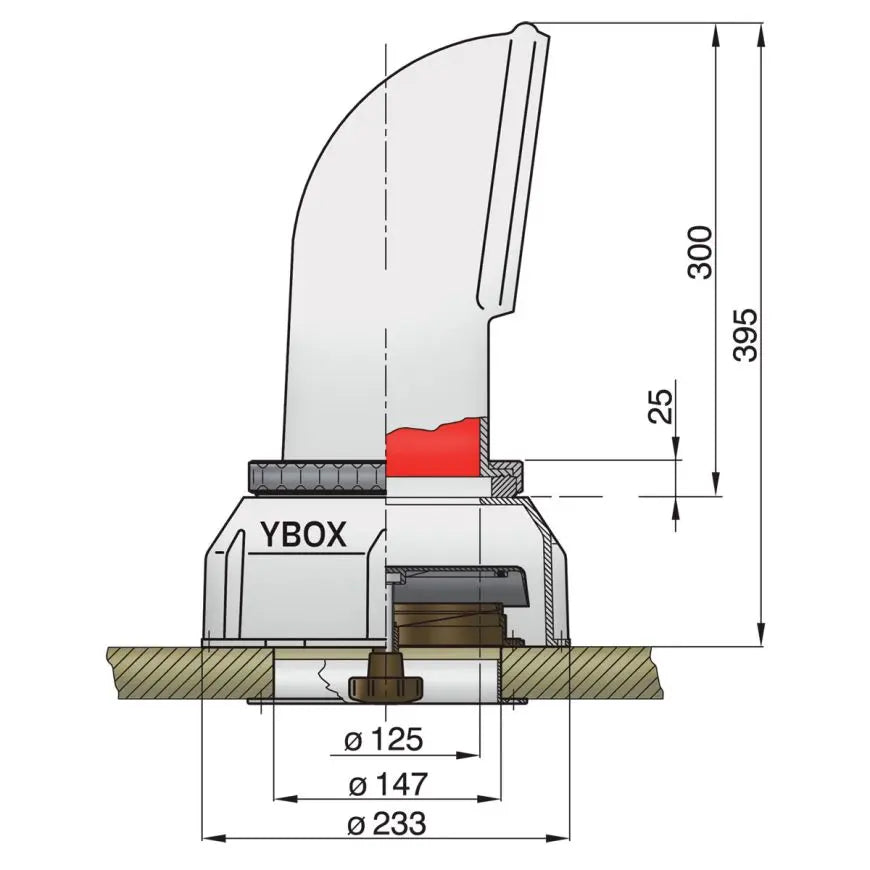 Doradebox Ybox til Yogi - Inkl. Mushroom Ventilator Ø125MM